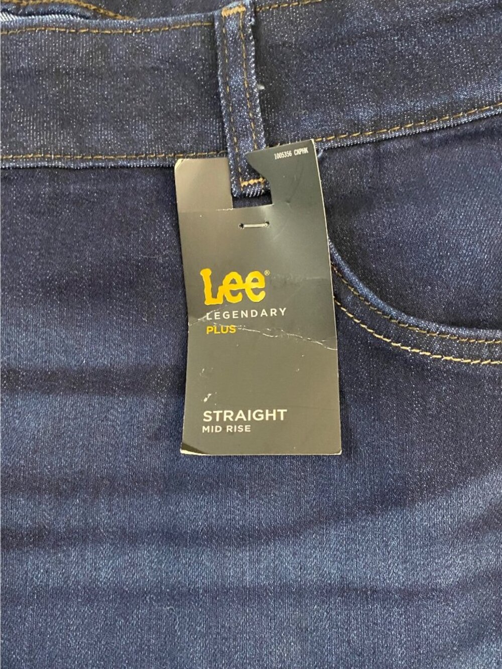 Lee Legendary Plus Straight Leg Jeans Women 28W Mid Rise Dark Blue NWT - Picture 12 of 13